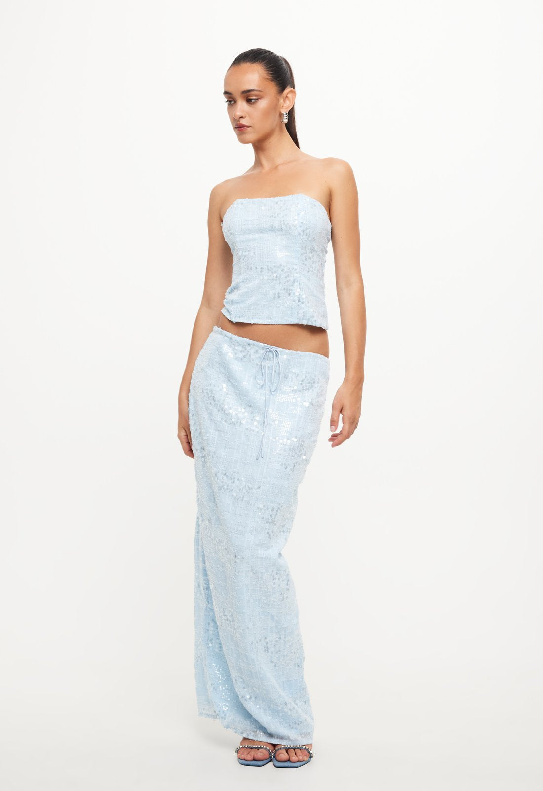 SHE'S ALL THAT STRAPLESS TOP - SKY BLUE